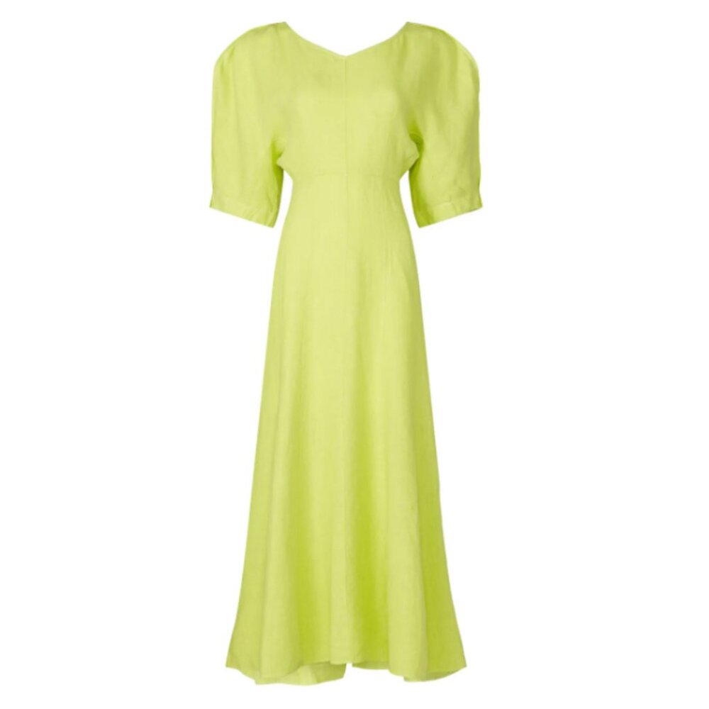 NWT Mara Hoffman Sicily Citrus Linen Maxi Dress